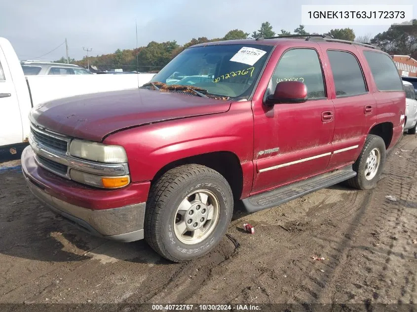 2003 Chevrolet Tahoe Lt VIN: 1GNEK13T63J172373 Lot: 40722767