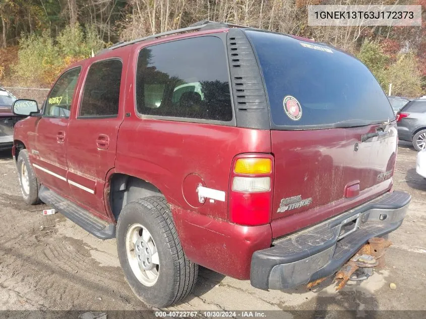 2003 Chevrolet Tahoe Lt VIN: 1GNEK13T63J172373 Lot: 40722767