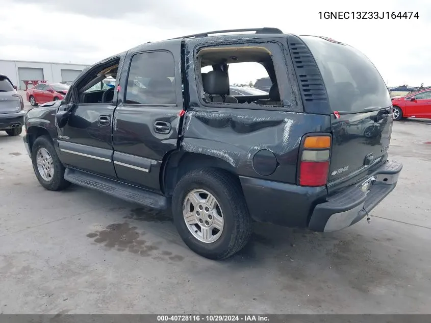 2003 Chevrolet Tahoe Lt VIN: 1GNEC13Z33J164474 Lot: 40728116