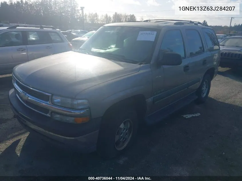 2003 Chevrolet Tahoe Ls VIN: 1GNEK13Z63J284207 Lot: 40736044