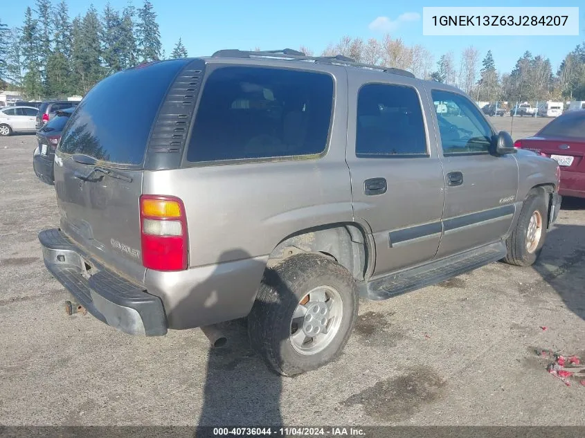 2003 Chevrolet Tahoe Ls VIN: 1GNEK13Z63J284207 Lot: 40736044