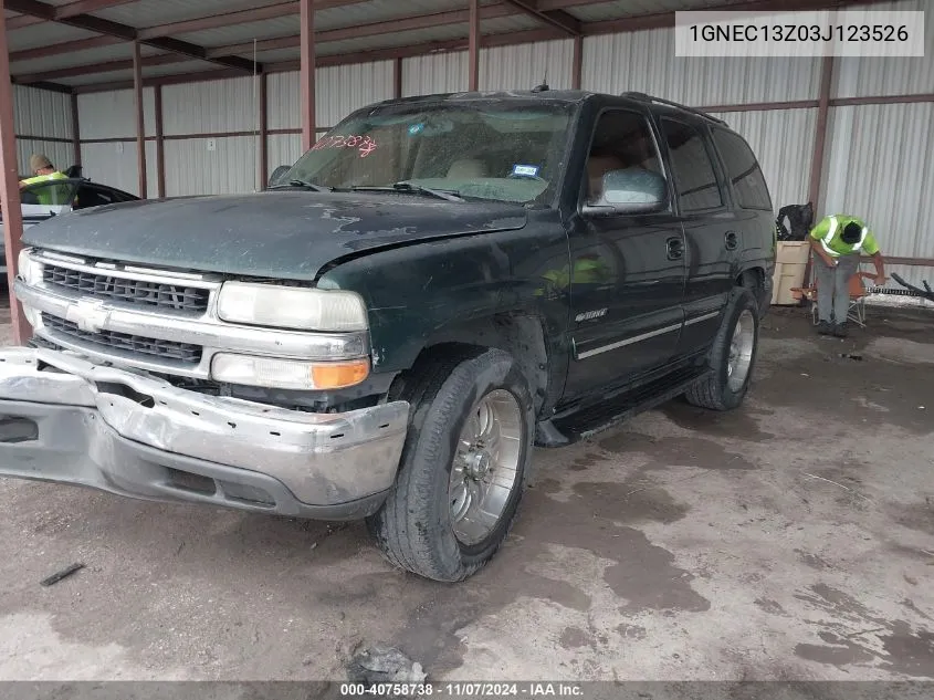 2003 Chevrolet Tahoe Lt VIN: 1GNEC13Z03J123526 Lot: 40758738