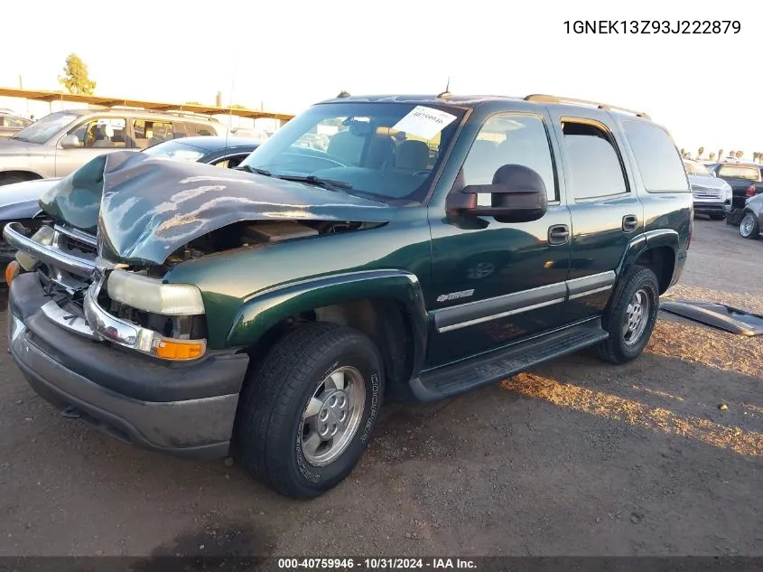 2003 Chevrolet Tahoe Ls VIN: 1GNEK13Z93J222879 Lot: 40759946