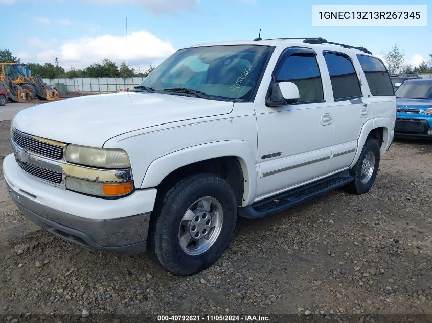 2003 Chevrolet Tahoe Lt VIN: 1GNEC13Z13R267345 Lot: 40792621