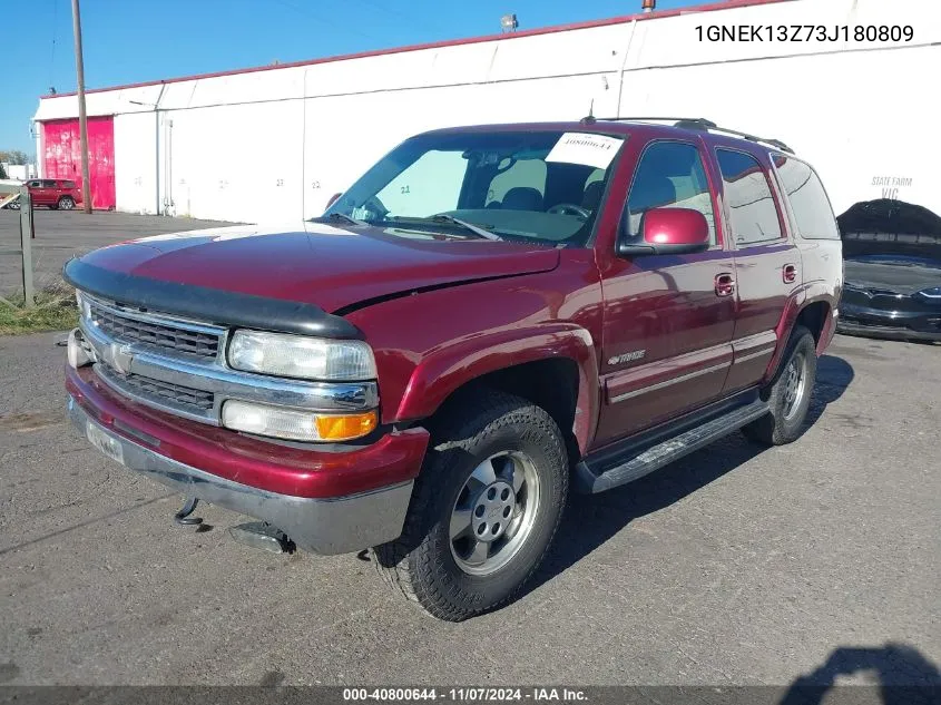 2003 Chevrolet Tahoe Lt VIN: 1GNEK13Z73J180809 Lot: 40800644