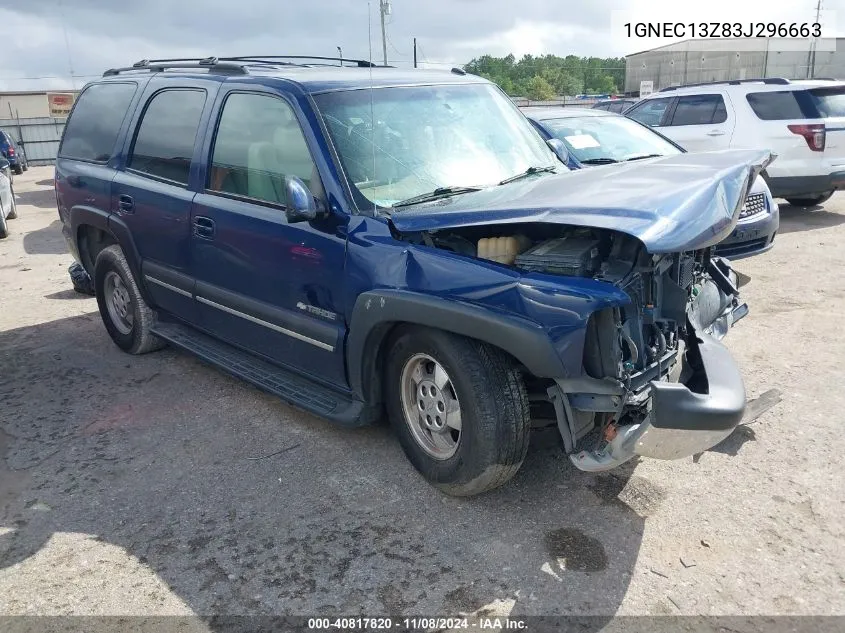 2003 Chevrolet Tahoe Lt VIN: 1GNEC13Z83J296663 Lot: 40817820