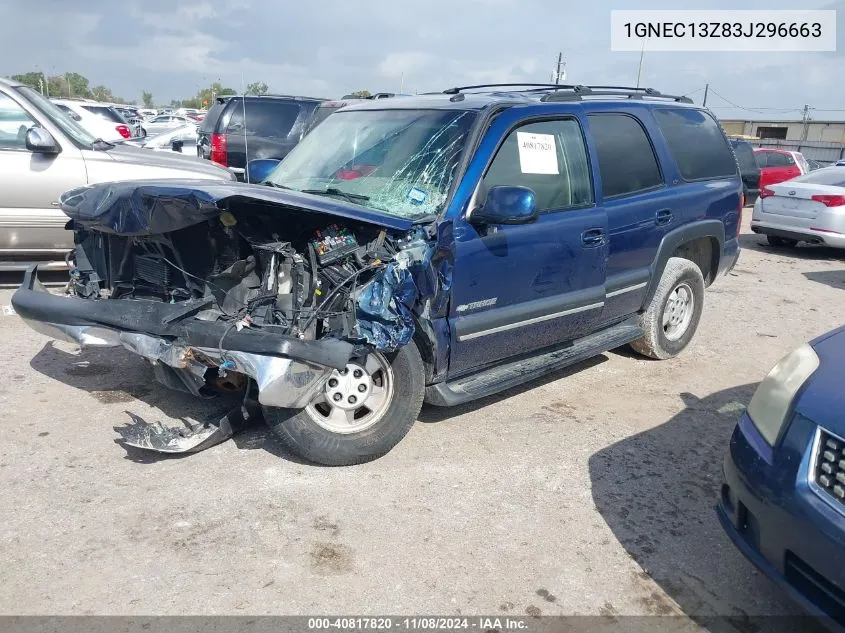 2003 Chevrolet Tahoe Lt VIN: 1GNEC13Z83J296663 Lot: 40817820