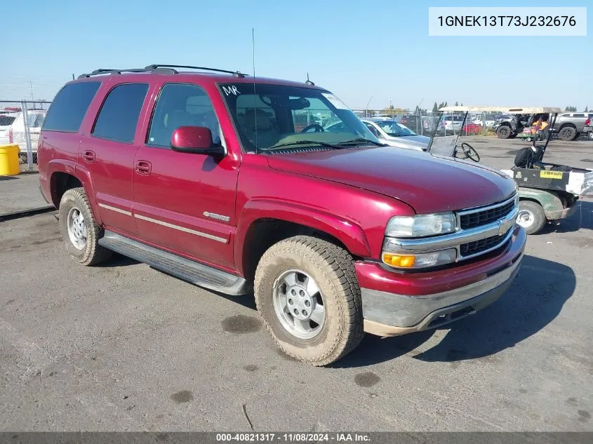 2003 Chevrolet Tahoe Lt VIN: 1GNEK13T73J232676 Lot: 40821317