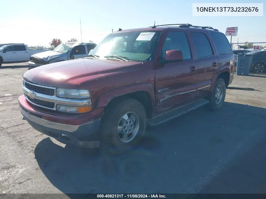 2003 Chevrolet Tahoe Lt VIN: 1GNEK13T73J232676 Lot: 40821317