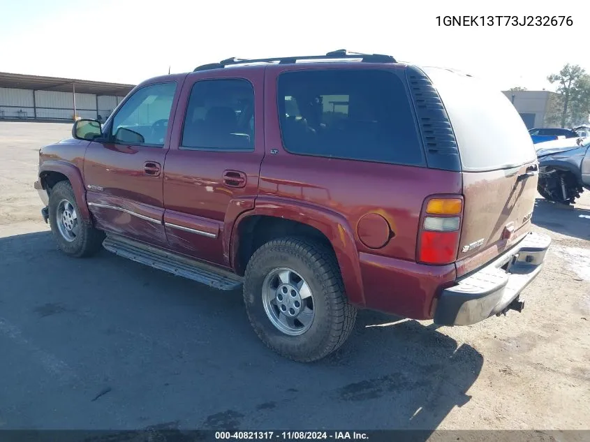 2003 Chevrolet Tahoe Lt VIN: 1GNEK13T73J232676 Lot: 40821317