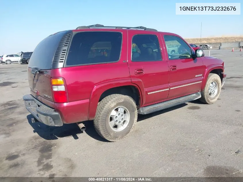 2003 Chevrolet Tahoe Lt VIN: 1GNEK13T73J232676 Lot: 40821317