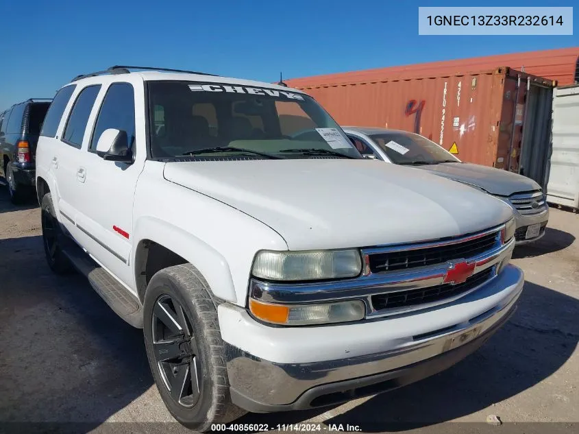 2003 Chevrolet Tahoe Lt VIN: 1GNEC13Z33R232614 Lot: 40856022