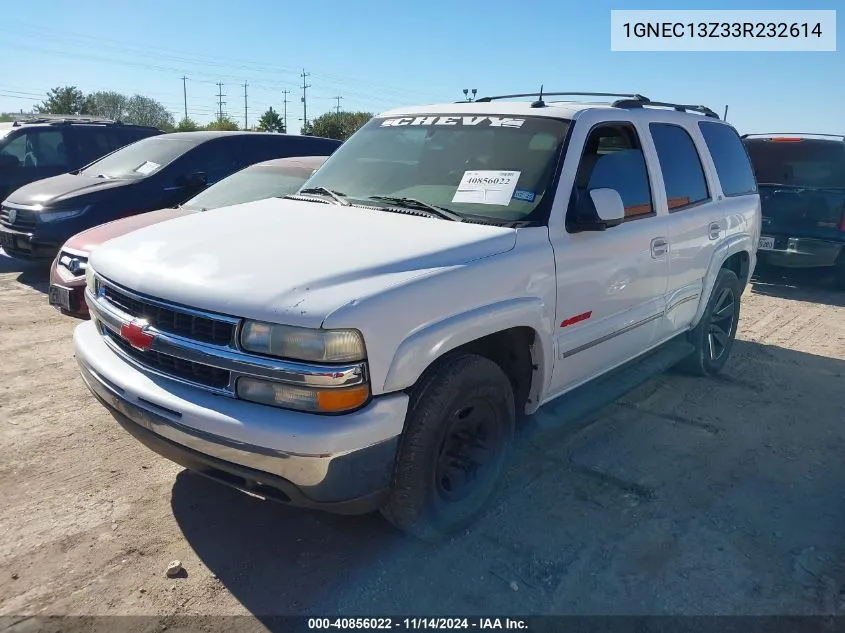 2003 Chevrolet Tahoe Lt VIN: 1GNEC13Z33R232614 Lot: 40856022