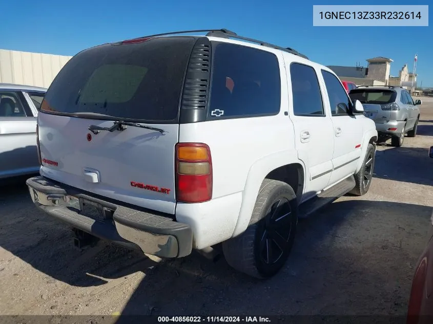 2003 Chevrolet Tahoe Lt VIN: 1GNEC13Z33R232614 Lot: 40856022