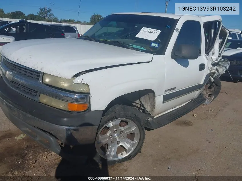 1GNEC13V93R103242 2003 Chevrolet Tahoe Ls