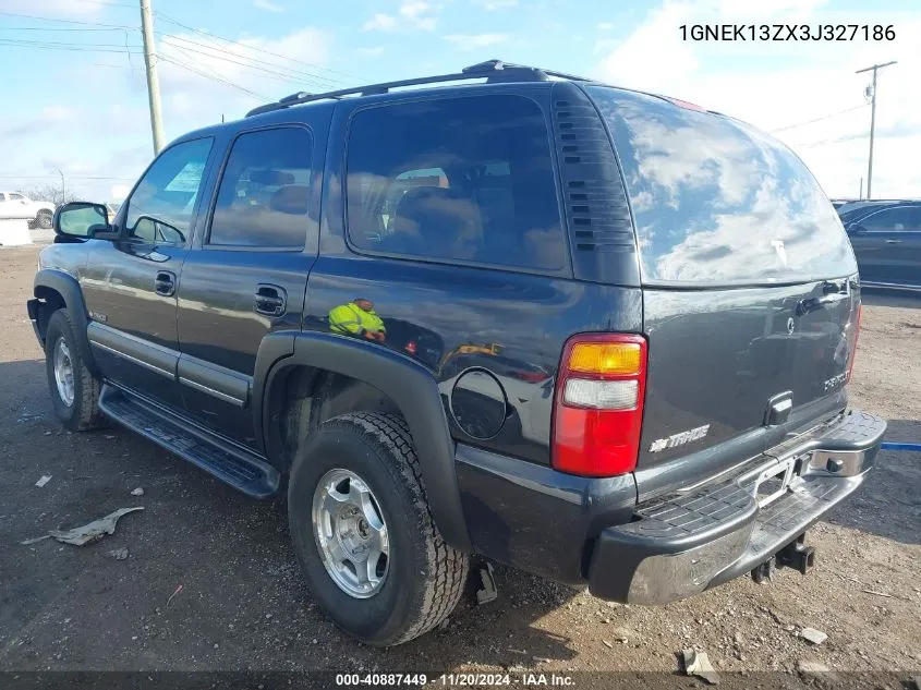 2003 Chevrolet Tahoe Lt VIN: 1GNEK13ZX3J327186 Lot: 40887449