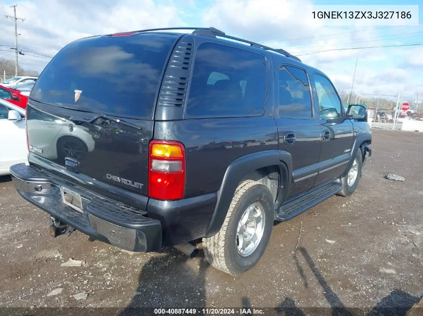 2003 Chevrolet Tahoe Lt VIN: 1GNEK13ZX3J327186 Lot: 40887449