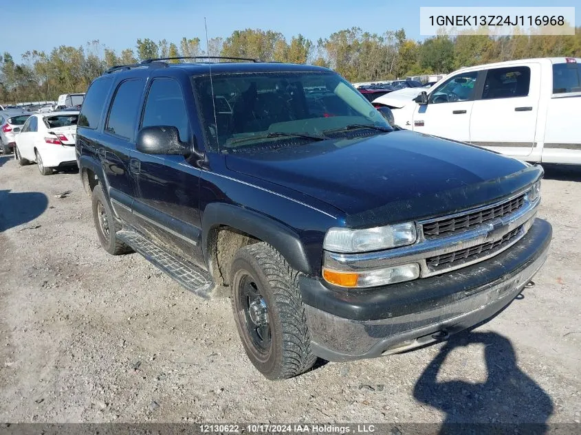 2004 Chevrolet Tahoe Ls VIN: 1GNEK13Z24J116968 Lot: 12130622