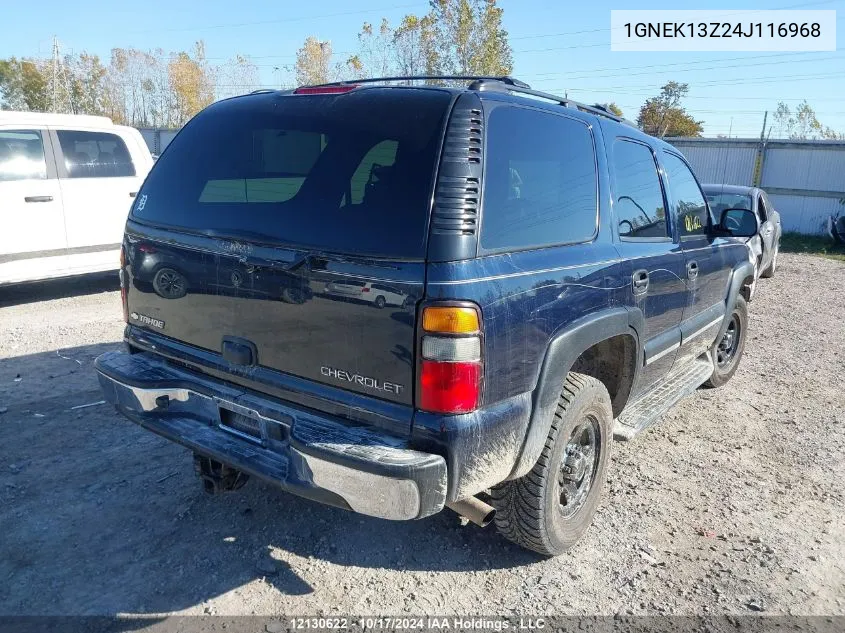 2004 Chevrolet Tahoe Ls VIN: 1GNEK13Z24J116968 Lot: 12130622