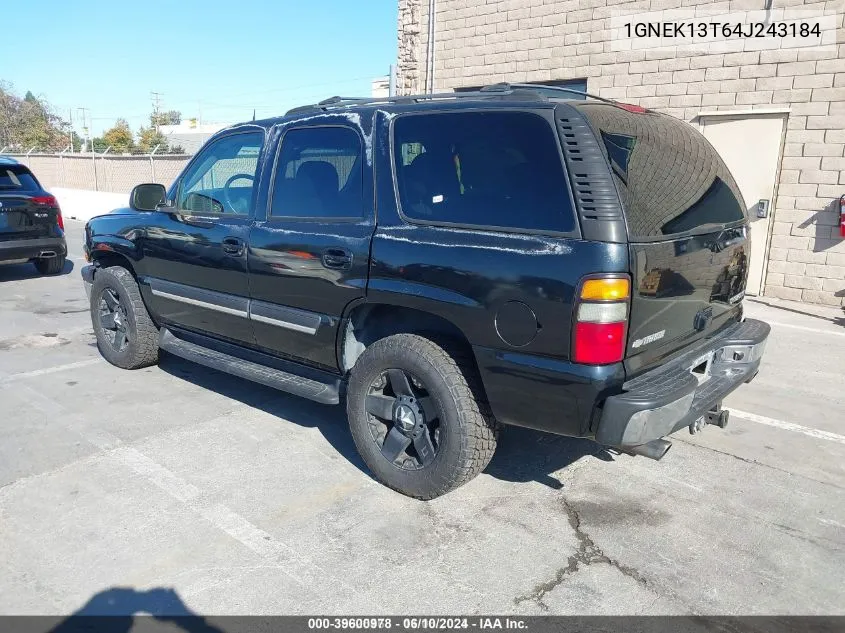 1GNEK13T64J243184 2004 Chevrolet Tahoe Lt