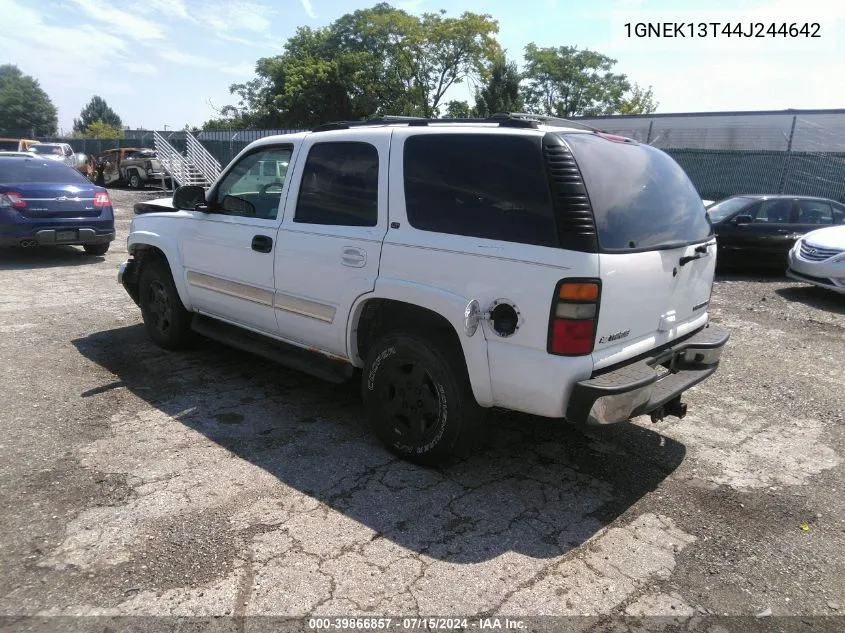 2004 Chevrolet Tahoe Lt VIN: 1GNEK13T44J244642 Lot: 39866857