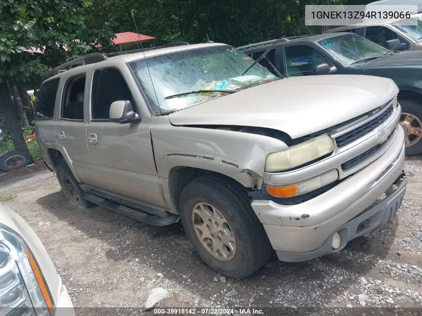 2004 Chevrolet Tahoe Z71 VIN: 1GNEK13Z94R139066 Lot: 39918142