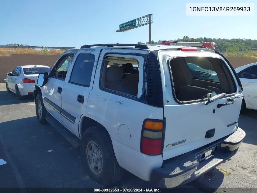 2004 Chevrolet Tahoe Ls VIN: 1GNEC13V84R269933 Lot: 39932653