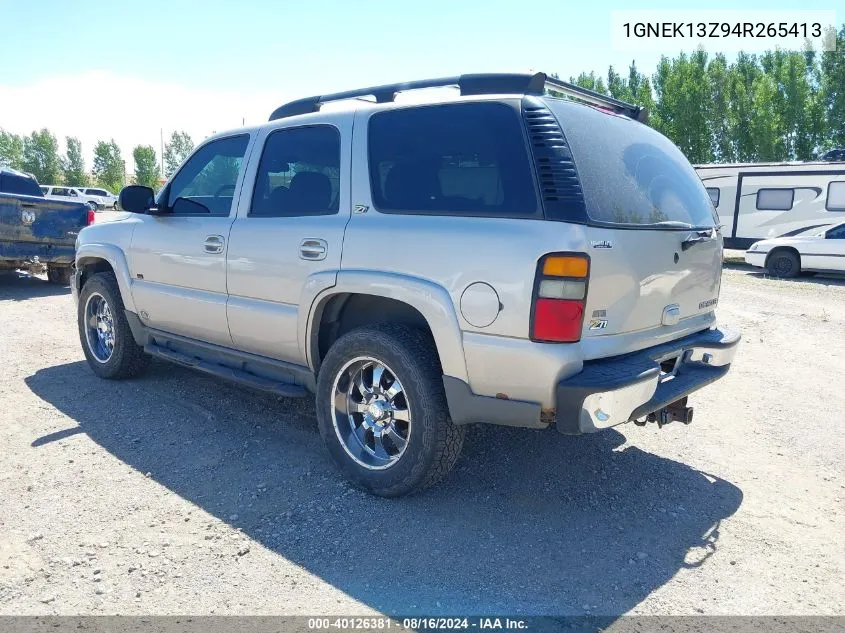 2004 Chevrolet Tahoe Z71 VIN: 1GNEK13Z94R265413 Lot: 40126381