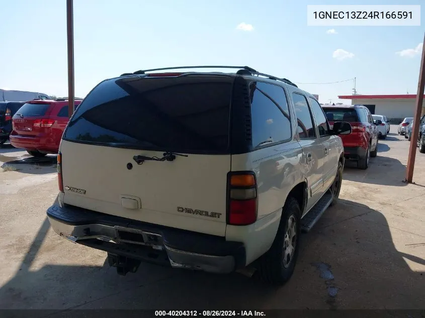 2004 Chevrolet Tahoe Lt VIN: 1GNEC13Z24R166591 Lot: 40204312