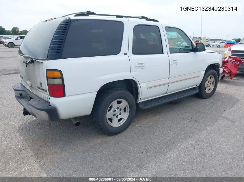 2004 Chevrolet Tahoe Lt VIN: 1GNEC13Z34J230314 Lot: 40236061