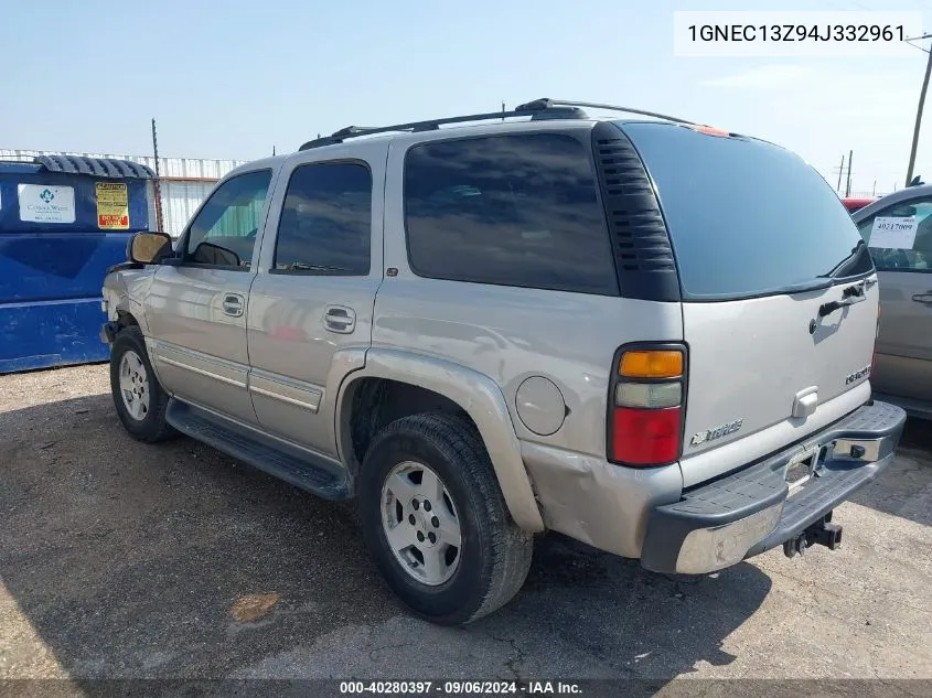 2004 Chevrolet Tahoe Lt VIN: 1GNEC13Z94J332961 Lot: 40280397