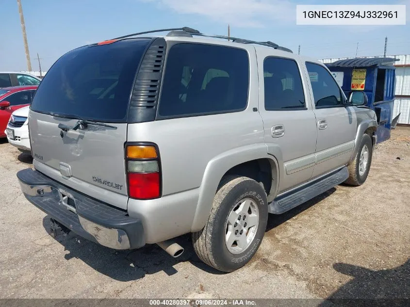 2004 Chevrolet Tahoe Lt VIN: 1GNEC13Z94J332961 Lot: 40280397