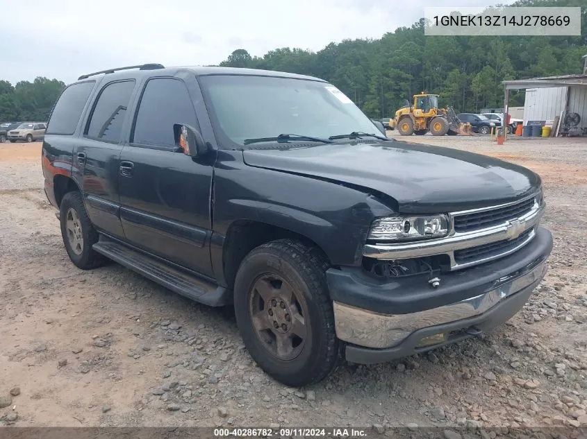 2004 Chevrolet Tahoe Ls VIN: 1GNEK13Z14J278669 Lot: 40286782