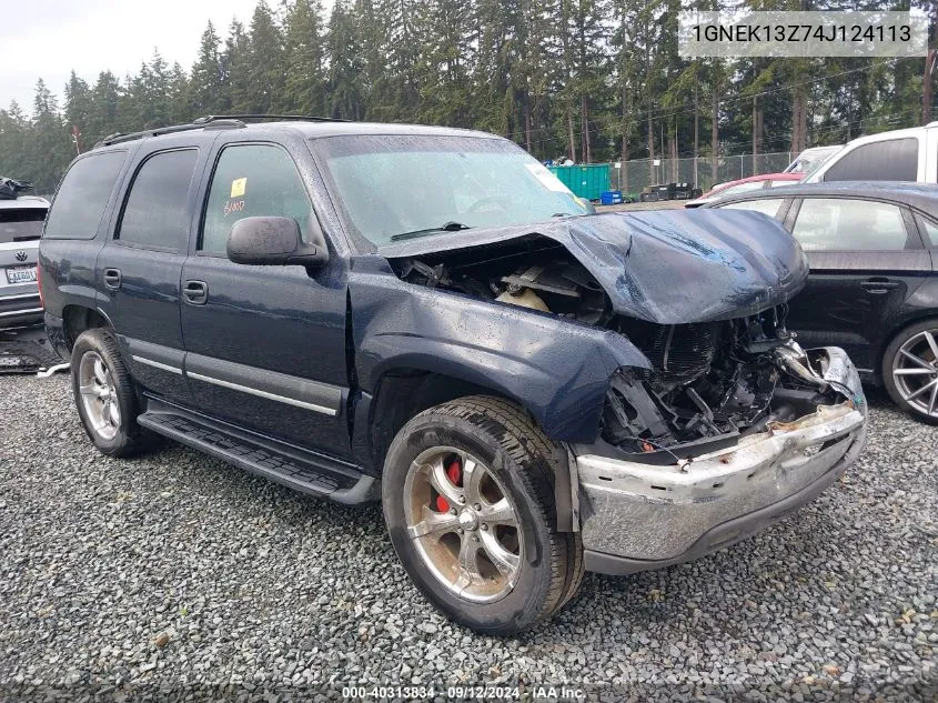 2004 Chevrolet Tahoe Ls VIN: 1GNEK13Z74J124113 Lot: 40313834