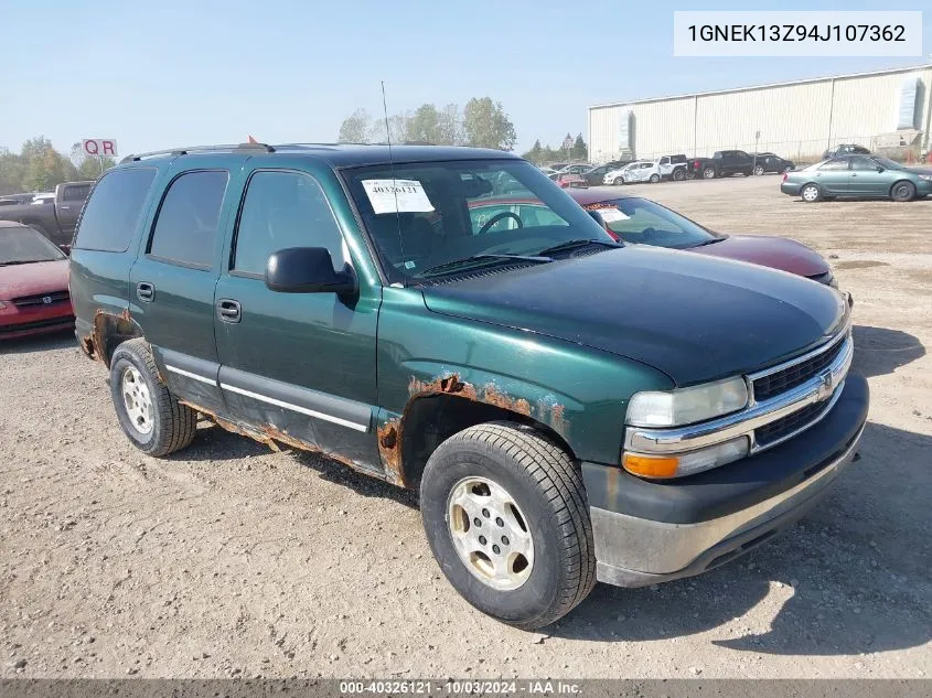 2004 Chevrolet Tahoe Ls VIN: 1GNEK13Z94J107362 Lot: 40326121