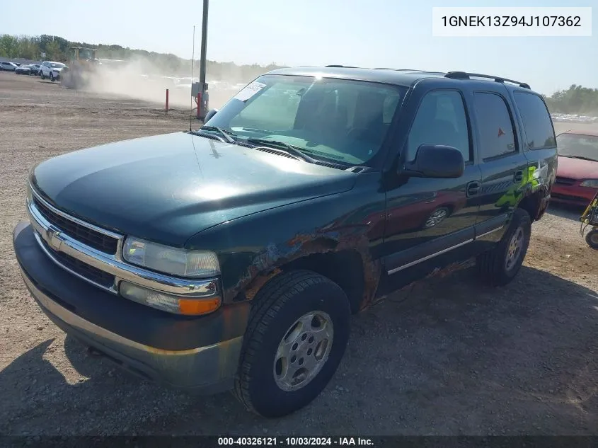 2004 Chevrolet Tahoe Ls VIN: 1GNEK13Z94J107362 Lot: 40326121