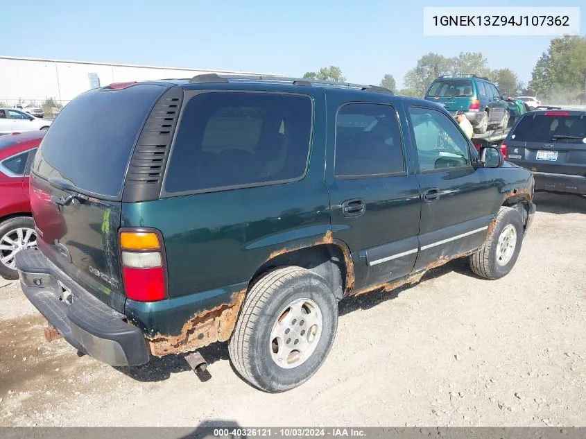 2004 Chevrolet Tahoe Ls VIN: 1GNEK13Z94J107362 Lot: 40326121