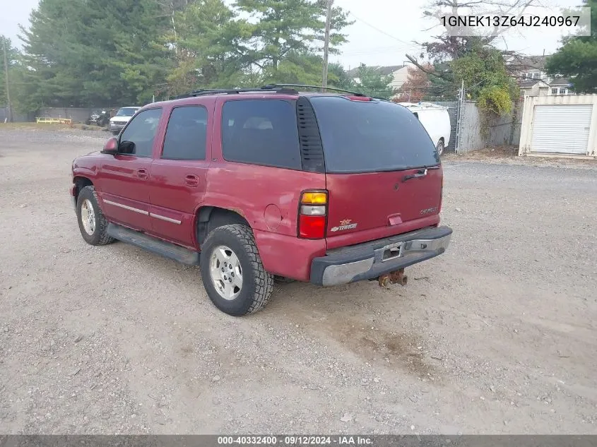 1GNEK13Z64J240967 2004 Chevrolet Tahoe Lt