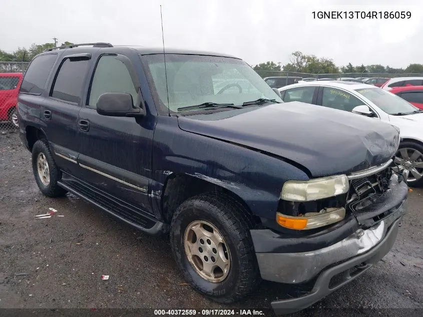 2004 Chevrolet Tahoe Ls VIN: 1GNEK13T04R186059 Lot: 40372559