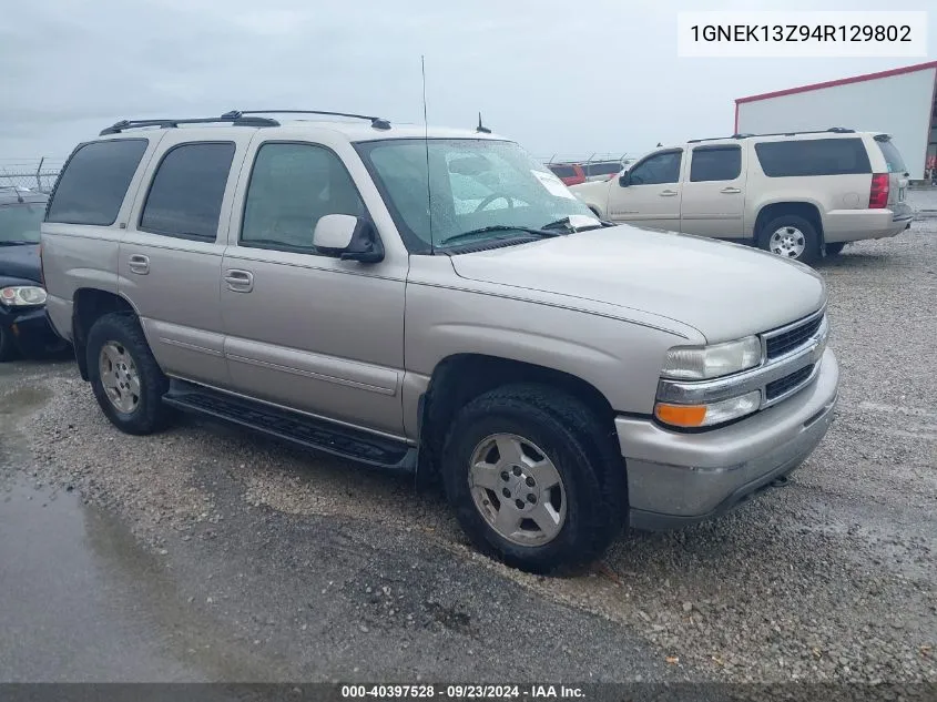 2004 Chevrolet Tahoe Lt VIN: 1GNEK13Z94R129802 Lot: 40397528