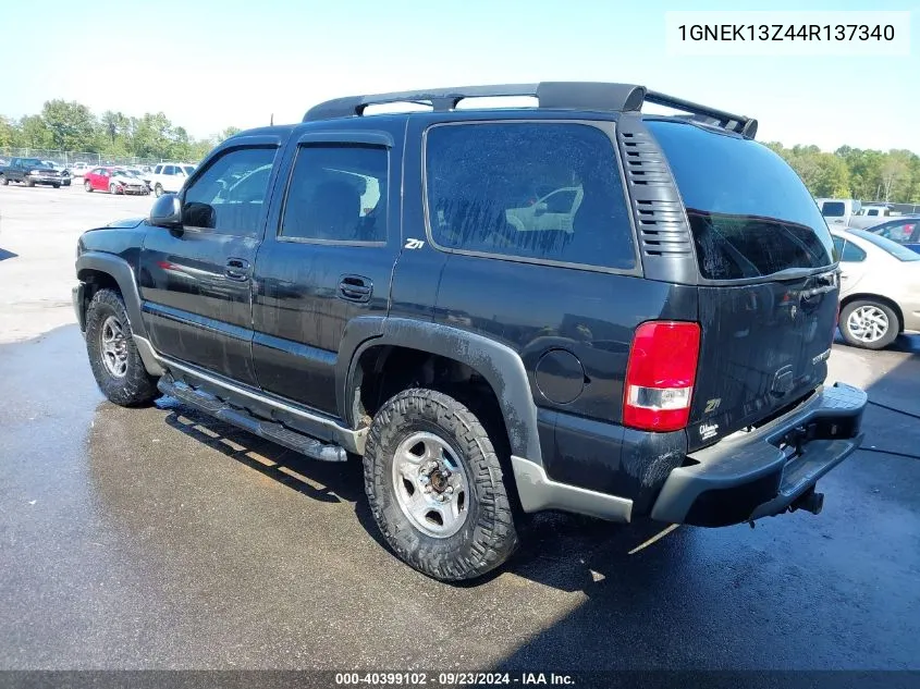 2004 Chevrolet Tahoe Z71 VIN: 1GNEK13Z44R137340 Lot: 40399102