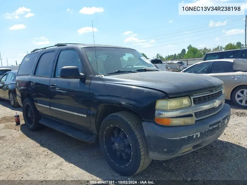 2004 Chevrolet Tahoe Ls VIN: 1GNEC13V34R238198 Lot: 40407381