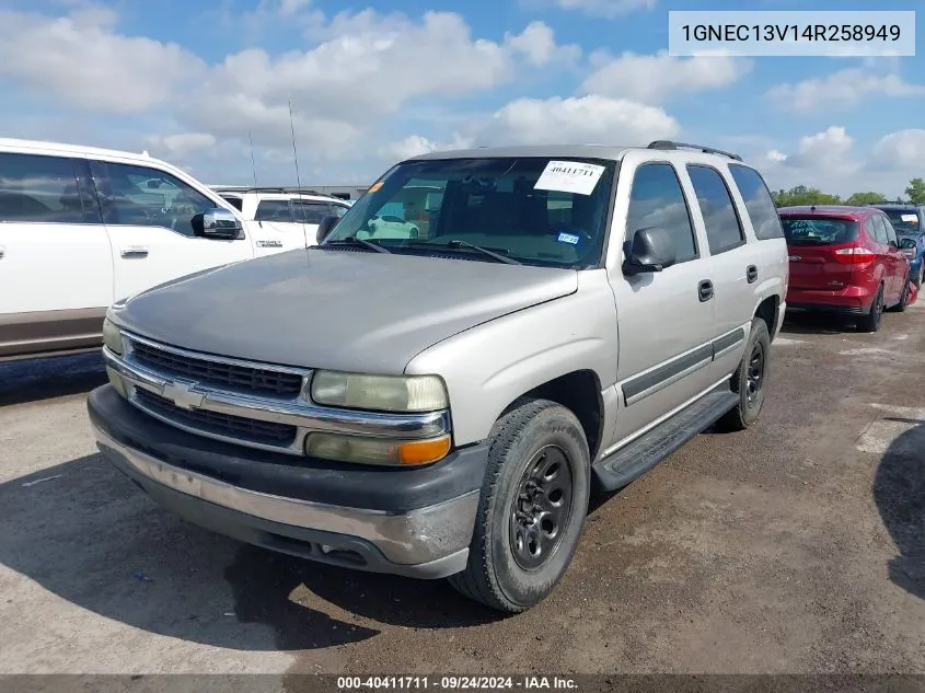 2004 Chevrolet Tahoe C1500 VIN: 1GNEC13V14R258949 Lot: 40411711