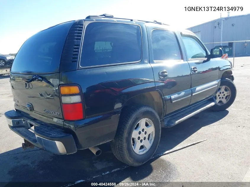 1GNEK13T24R134979 2004 Chevrolet Tahoe Lt