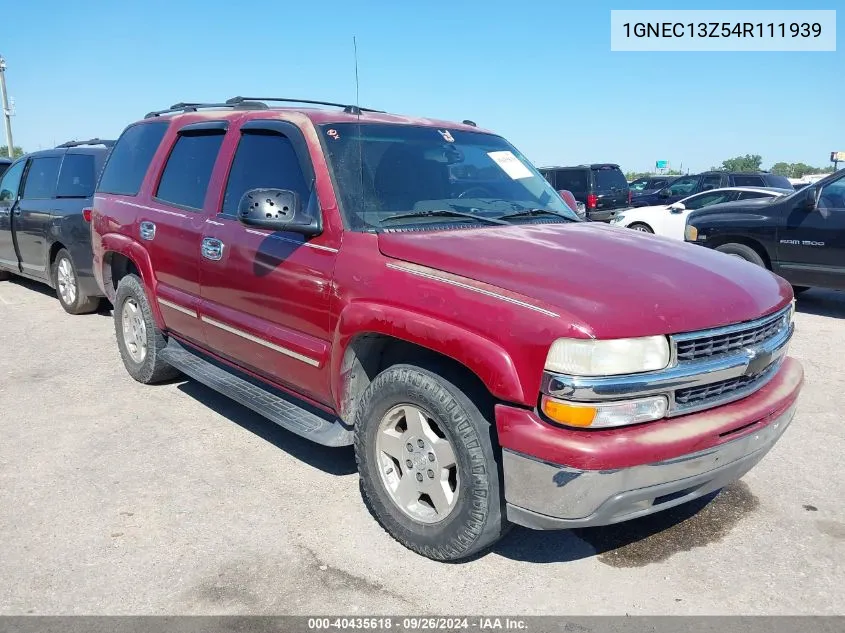 2004 Chevrolet Tahoe Lt VIN: 1GNEC13Z54R111939 Lot: 40435618