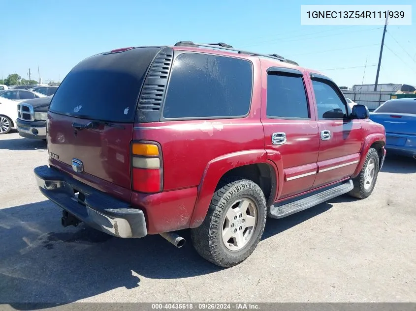 1GNEC13Z54R111939 2004 Chevrolet Tahoe Lt