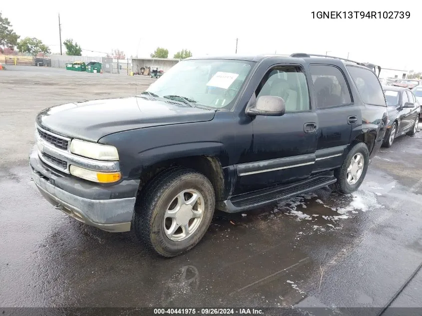 2004 Chevrolet Tahoe Ls VIN: 1GNEK13T94R102739 Lot: 40441975