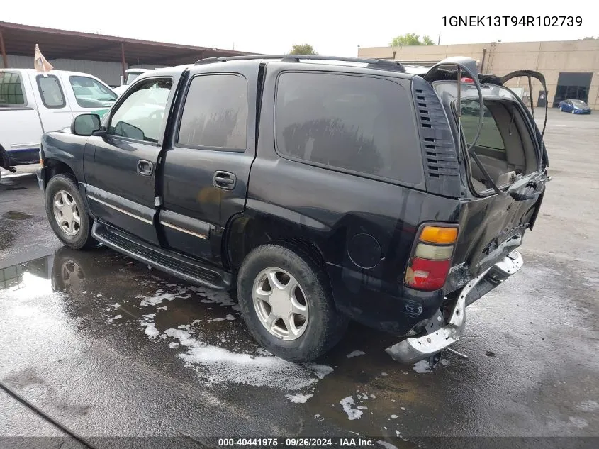 2004 Chevrolet Tahoe Ls VIN: 1GNEK13T94R102739 Lot: 40441975