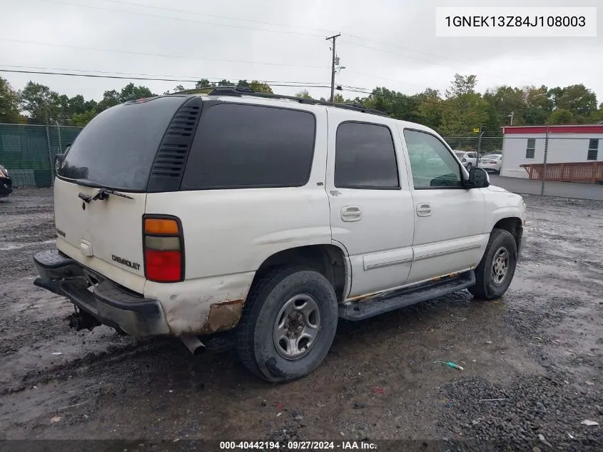 2004 Chevrolet Tahoe Lt VIN: 1GNEK13Z84J108003 Lot: 40442194