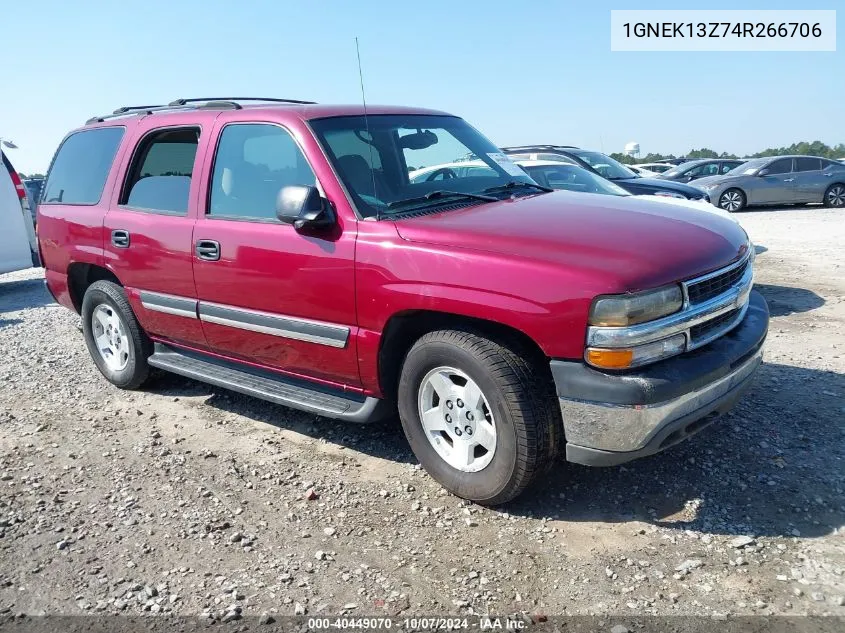 2004 Chevrolet Tahoe Ls VIN: 1GNEK13Z74R266706 Lot: 40449070